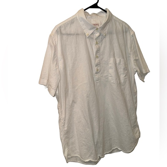 Men’s White/Off White Collared Short Sleeve Lightweight Polo Shirt. Size Large. - Picture 4 of 8